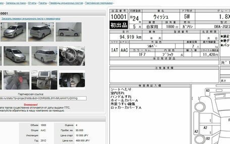Toyota Wish II, 2012 год, 2 000 000 рублей, 30 фотография