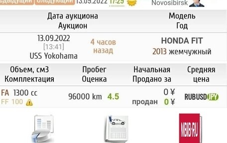 Honda Fit III, 2013 год, 920 000 рублей, 7 фотография