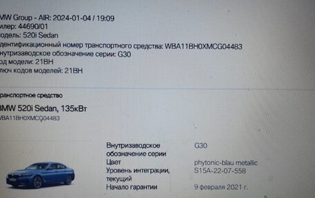BMW 5 серия, 2021 год, 5 800 000 рублей, 17 фотография