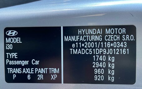 Hyundai i30 I, 2009 год, 919 000 рублей, 19 фотография