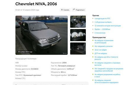 Chevrolet Niva I рестайлинг, 2006 год, 530 000 рублей, 7 фотография