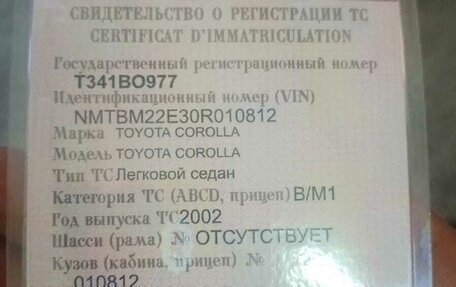 Toyota Corolla, 2002 год, 540 000 рублей, 3 фотография