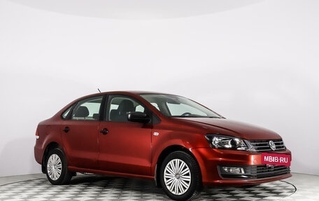 Volkswagen Polo VI (EU Market), 2016 год, 1 199 555 рублей, 3 фотография