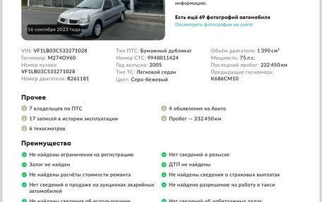 Renault Symbol I, 2005 год, 350 000 рублей, 14 фотография