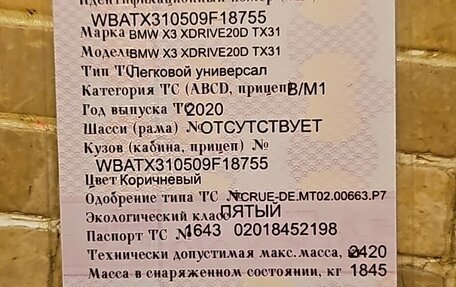 BMW X3, 2020 год, 4 120 000 рублей, 27 фотография