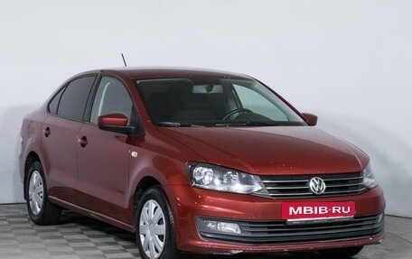 Volkswagen Polo VI (EU Market), 2016 год, 1 225 000 рублей, 3 фотография