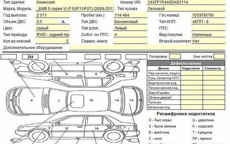 BMW 5 серия, 2011 год, 2 300 000 рублей, 16 фотография