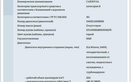 KIA Carnival, 2020 год, 4 825 000 рублей, 40 фотография
