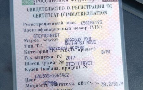 Daihatsu Move VI рестайлинг, 2017 год, 750 000 рублей, 4 фотография