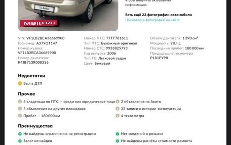 Renault Symbol I, 2006 год, 380 000 рублей, 37 фотография