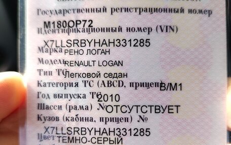 Renault Logan I, 2010 год, 440 000 рублей, 9 фотография