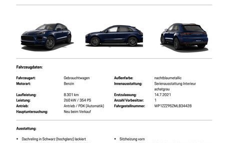 Porsche Macan I рестайлинг, 2021 год, 7 000 000 рублей, 24 фотография