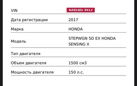 Honda Stepwgn IV, 2017 год, 1 850 000 рублей, 38 фотография