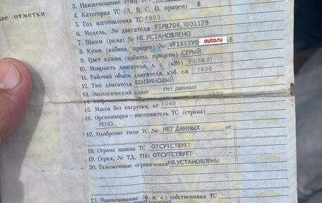 Renault 19 II, 1993 год, 50 000 рублей, 6 фотография