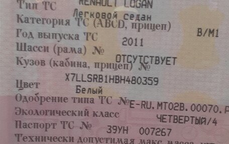 Renault Logan I, 2011 год, 500 000 рублей, 1 фотография