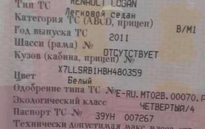 Renault Logan I, 2011 год, 500 000 рублей, 1 фотография