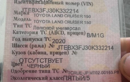 Toyota Land Cruiser Prado 150 рестайлинг 2, 2020 год, 4 500 000 рублей, 9 фотография