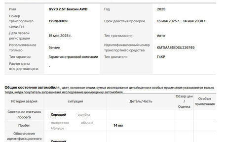 Genesis GV70, 2025 год, 5 300 000 рублей, 21 фотография