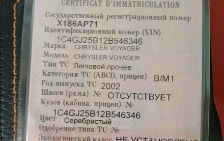Chrysler Voyager IV, 2002 год, 440 000 рублей, 17 фотография