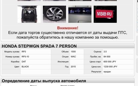 Honda Stepwgn IV, 2015 год, 1 690 000 рублей, 2 фотография