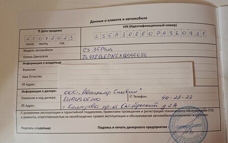 Changan CS35 Plus, 2022 год, 2 000 000 рублей, 10 фотография