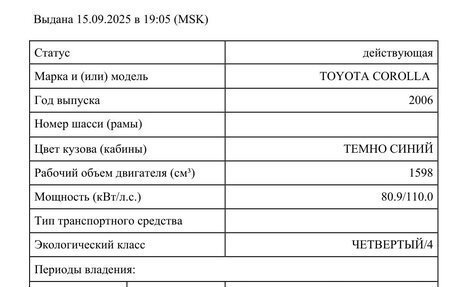 Toyota Corolla, 2006 год, 600 000 рублей, 26 фотография