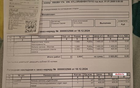 Renault Logan I, 2008 год, 530 000 рублей, 25 фотография