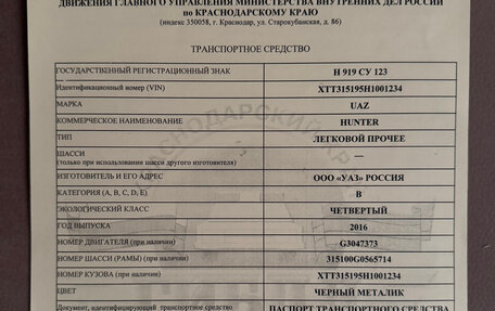 ЛуАЗ Hunter, 2016 год, 1 200 000 рублей, 11 фотография