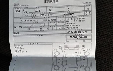 Toyota Sienta II, 2017 год, 1 425 000 рублей, 40 фотография