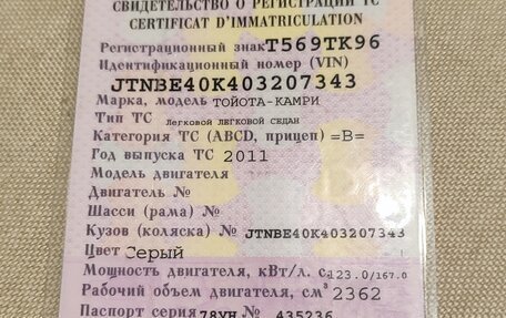 Toyota Camry, 2011 год, 1 050 000 рублей, 6 фотография