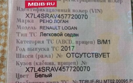 Renault Logan II, 2017 год, 588 000 рублей, 5 фотография