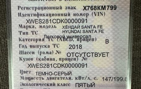 Hyundai Santa Fe IV, 2018 год, 2 950 000 рублей, 15 фотография