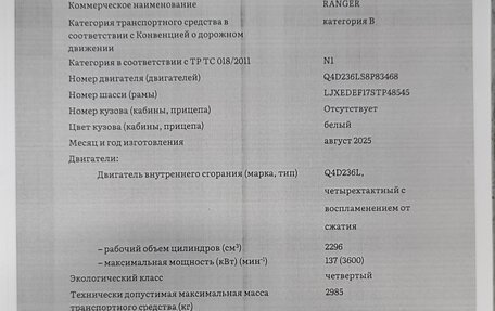 Ford Ranger, 2025 год, 4 999 990 рублей, 12 фотография