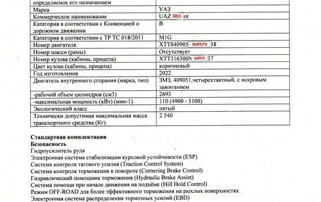 ЛуАЗ Patriot, 2022 год, 3 000 000 рублей, 19 фотография