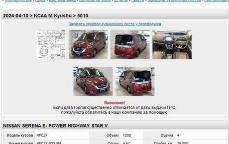 Nissan Serena IV, 2019 год, 2 290 000 рублей, 38 фотография