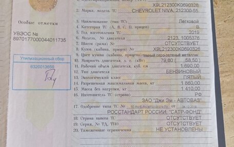 Chevrolet Niva I рестайлинг, 2019 год, 900 000 рублей, 7 фотография