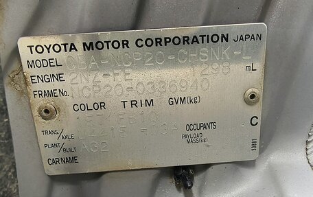 Toyota FunCargo, 2004 год, 800 000 рублей, 20 фотография