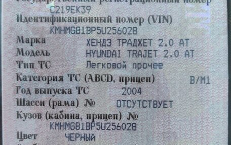 Hyundai Trajet I рестайлинг, 2004 год, 490 000 рублей, 1 фотография