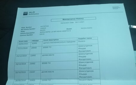 Skoda Rapid I, 2017 год, 1 060 000 рублей, 13 фотография