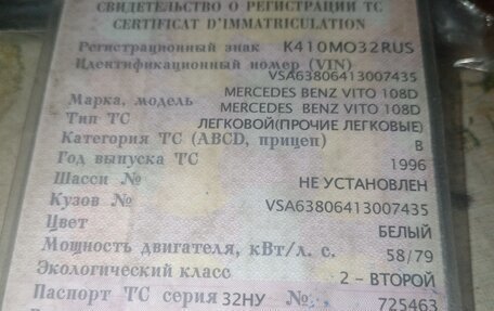 Mercedes-Benz Vito, 1996 год, 200 000 рублей, 1 фотография