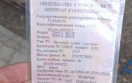 Toyota Raize I, 2019 год, 1 637 000 рублей, 5 фотография