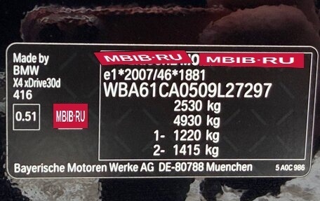 BMW X4, 2022 год, 8 100 000 рублей, 10 фотография