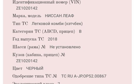 Nissan Leaf II, 2018 год, 1 400 000 рублей, 19 фотография