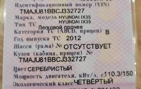 Hyundai ix35 I рестайлинг, 2012 год, 985 000 рублей, 2 фотография