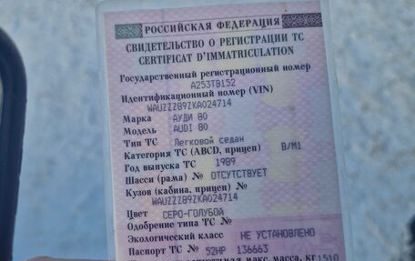 Audi 80, 1989 год, 90 000 рублей, 7 фотография