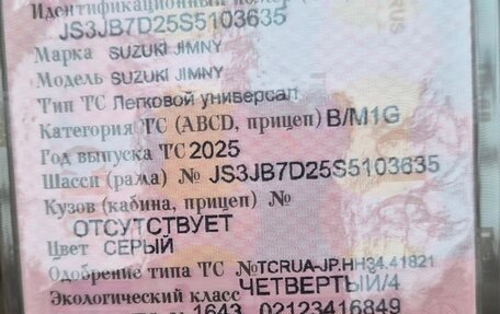 Suzuki Jimny, 2025 год, 3 000 000 рублей, 8 фотография