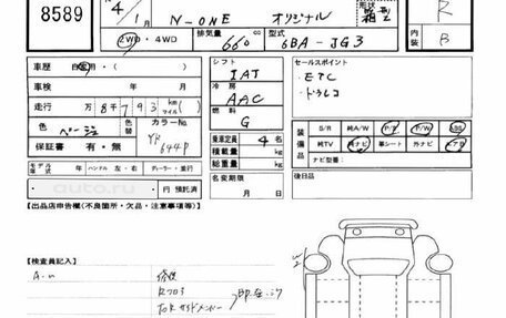 Honda N-One, 2022 год, 780 000 рублей, 12 фотография