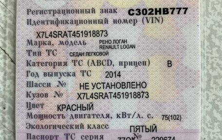 Renault Logan II, 2014 год, 800 000 рублей, 16 фотография