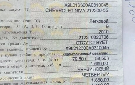 Chevrolet Niva I рестайлинг, 2010 год, 450 000 рублей, 1 фотография