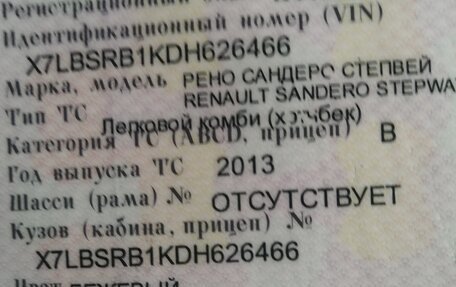 Renault Sandero I, 2013 год, 750 000 рублей, 6 фотография